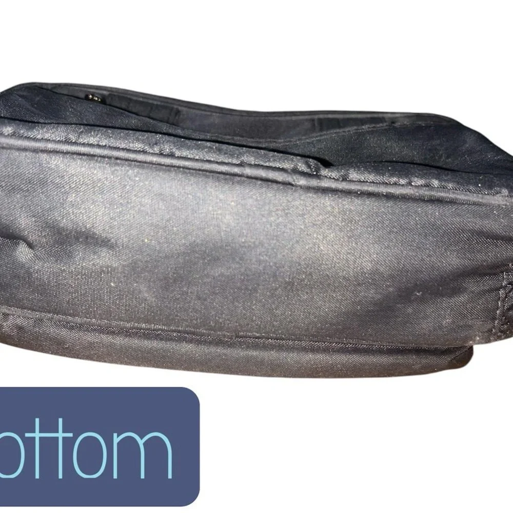 Boss Quilted Black Cosmetic Belt Bag with Front Buckle
